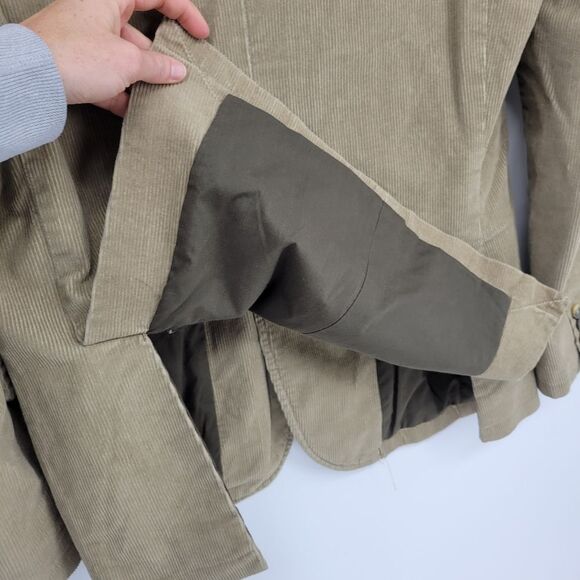 Zara casual corduroy tan blazer jacket mens large friday night steel tip dart - Picture 8 of 12